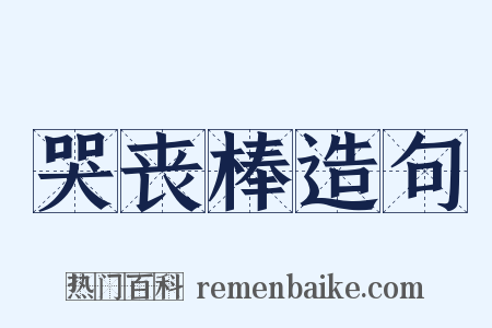 哭丧棒造句是什么意思的图片